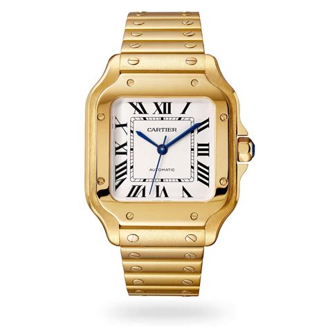 gold cartier watch mens|cartier gold watch men's models.